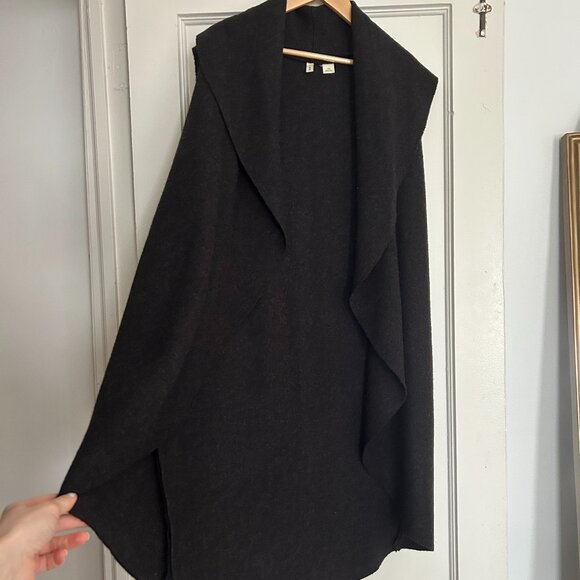 Anthropology Wool Midi Vest with Shawl Collar - Grey - Picture 3 of 5